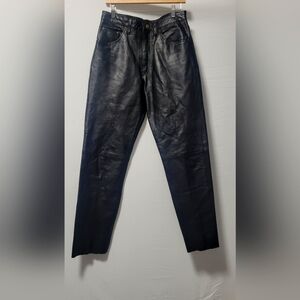 GUIDE GEAR BLACK LEATHER MOTORCYCLE MAN'S JEANS SIZE 34